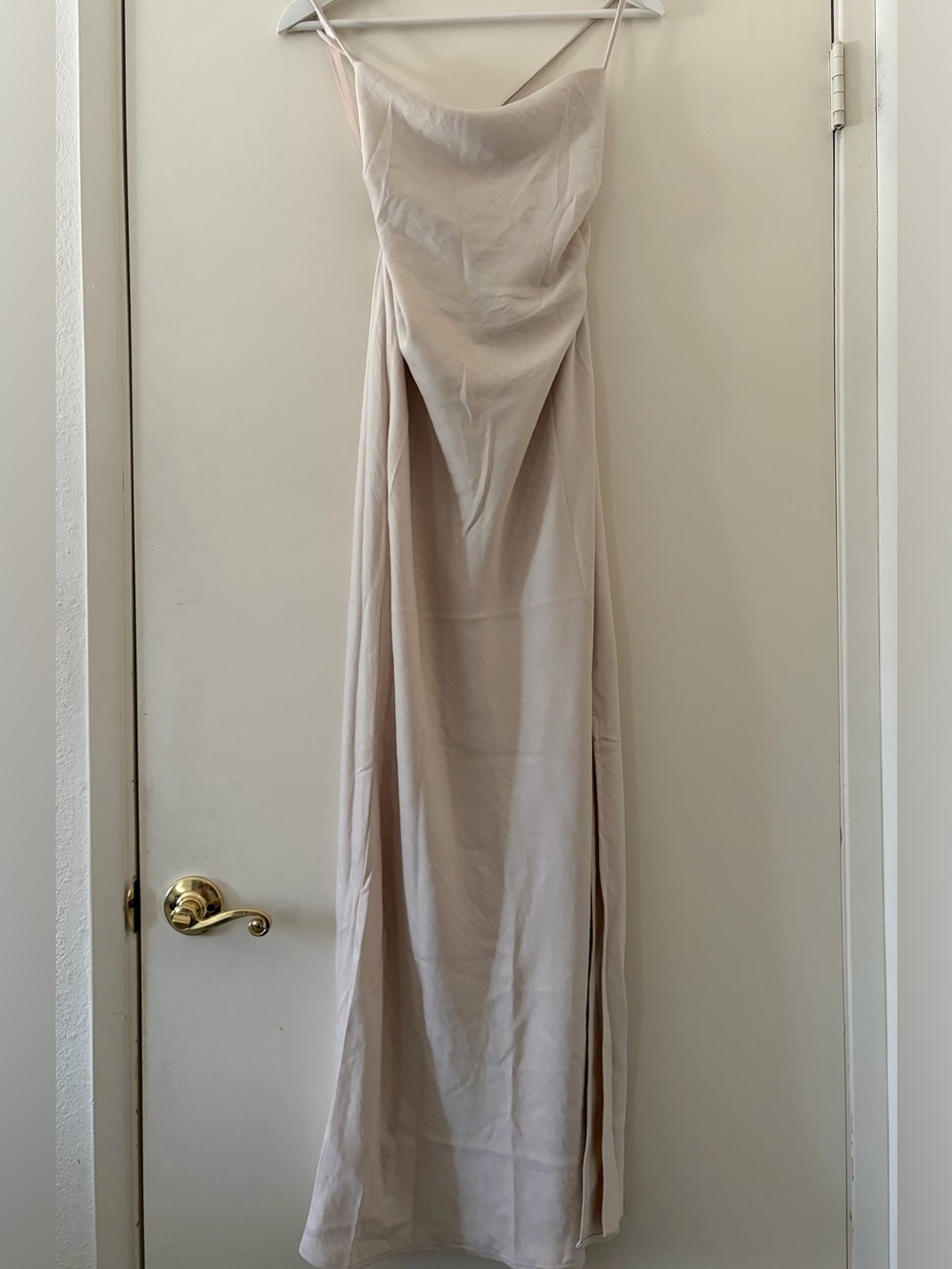 Meshki Sydney Straight Neck Maxi Dress